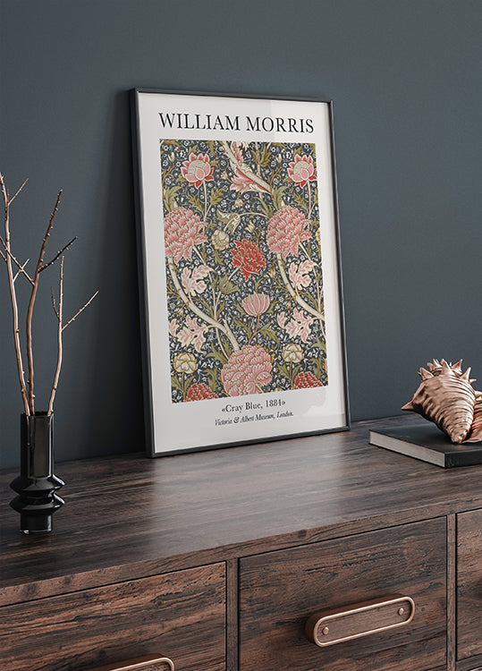 Poster albastru Cray de William Morris