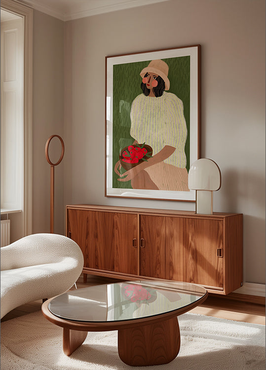 Moteris su braškėmis (NAUJIENA)