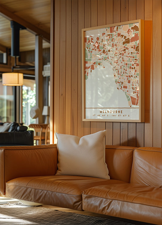 Black Maps Earth Tones 50 plakat