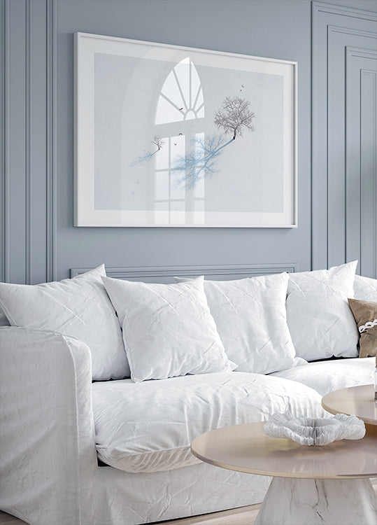 Plagát Tiene stromov a vtákov