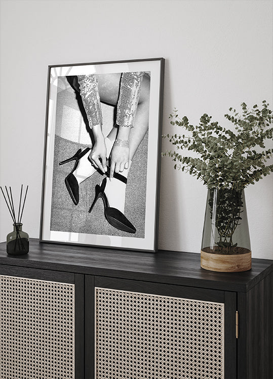 Disco Feet alb-negru