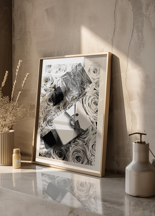 "Serene Coastal Village View Poster"