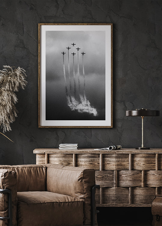 Seši uz mākoņa plakāta