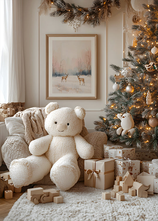 Hirsch im Winter Poster