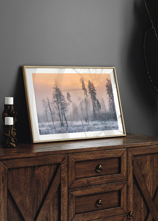 Plagát mrazivého rána