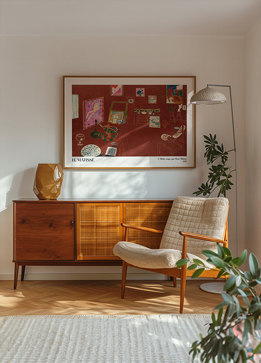 Punane stuudio Henri Matisse Poster