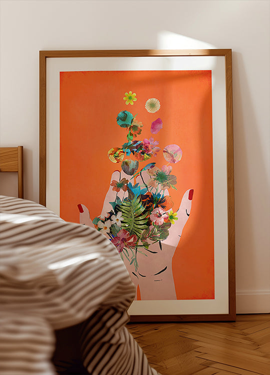 Gėlių išleidimo plakatas