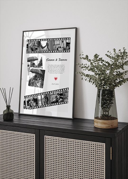 Jubilejas filmu foto kolāžas plakāts