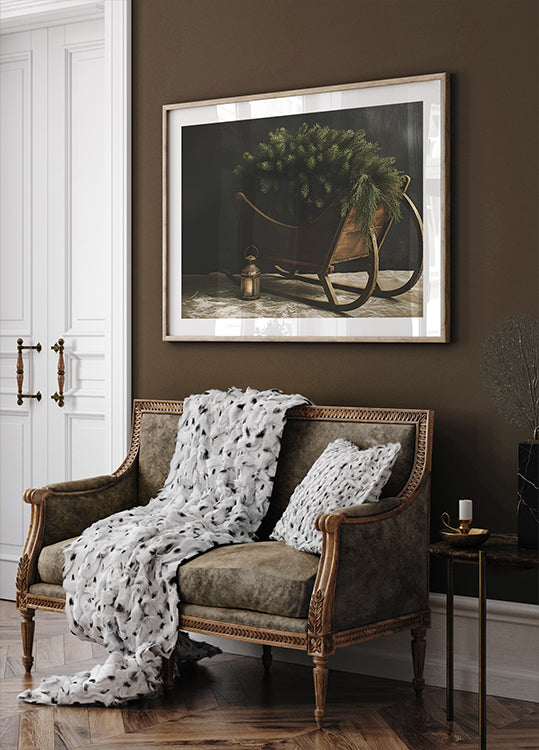 Ziemassvētku ragavas plakāts