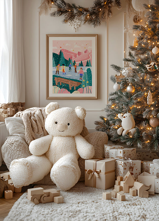 Cilvēku slidošanas plakāts