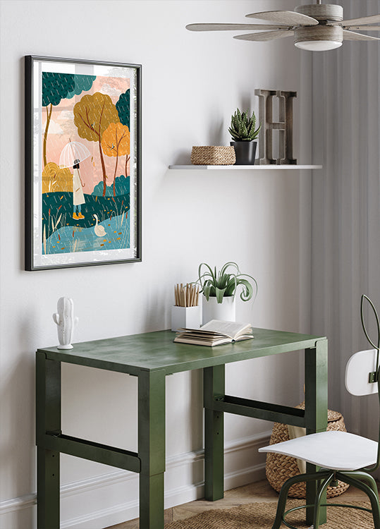 Rainy Day Stroll Poster