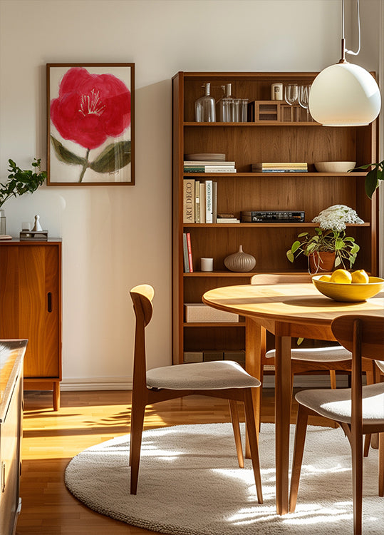 Ziedu sarkanā krāsā uz Cierra plakāta