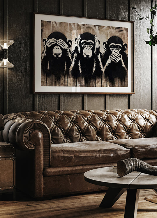 Plagát Tri múdre opice