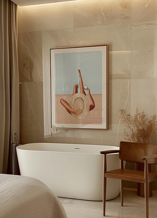 Medence melletti lány poszter