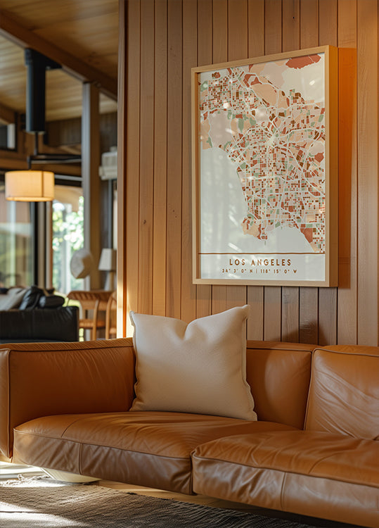 Black Maps Earth Tones 42 Poster