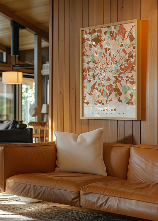 Black Maps Earth Tones 41 Plakat