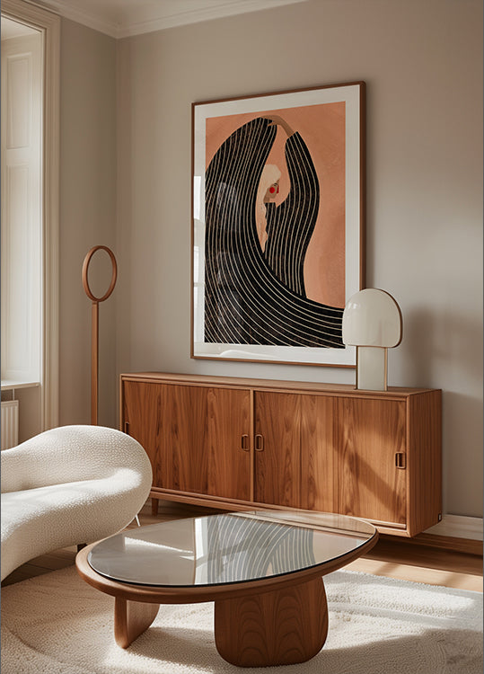 D'Fra mam Schwaarze Kleed Poster