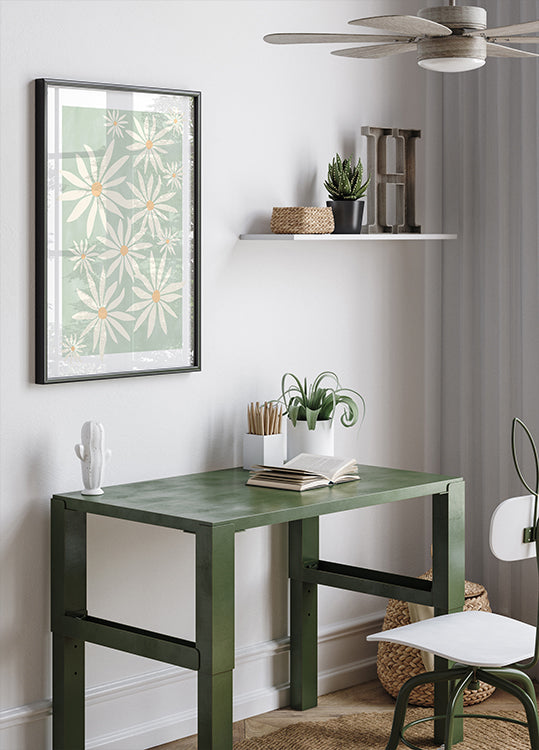 Blütenblätter auf Salbei-Poster