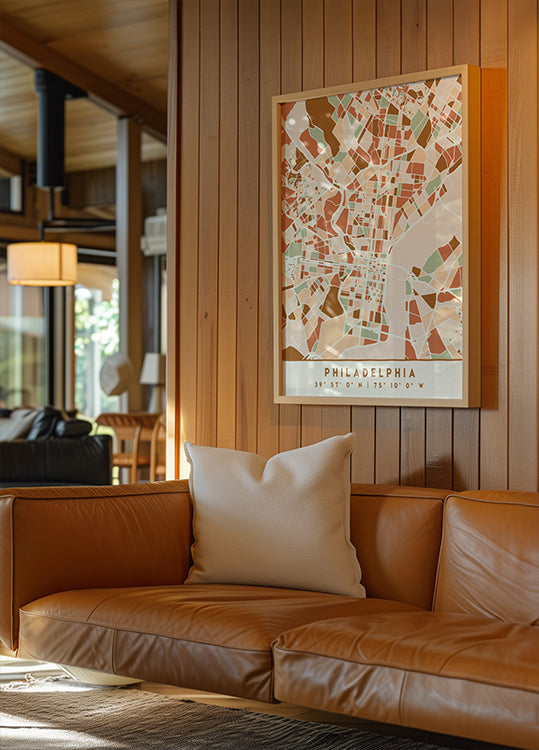 Black Maps Earth Tones 65 Plakat