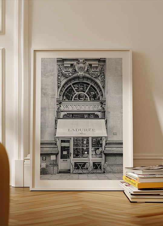 "Serene Coastal Village View Poster"