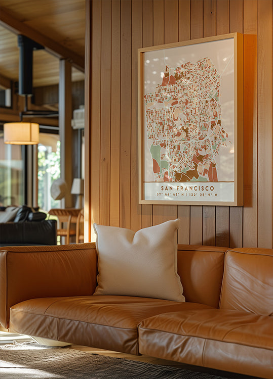 Black Maps Earth Tones 75 Plakat