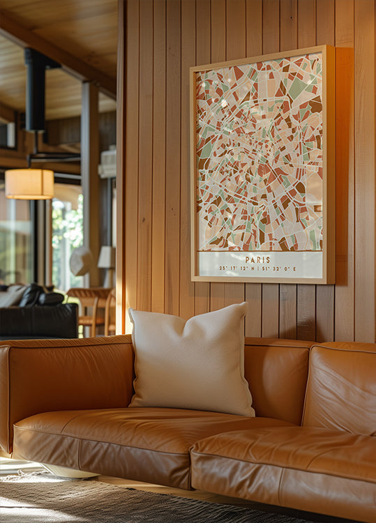 Black Maps Earth Tones 64 Poster