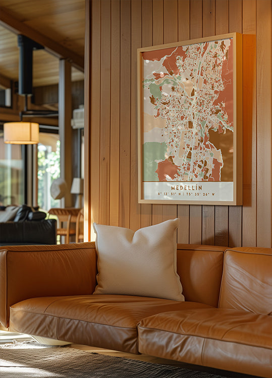 Black Maps Earth Tones 49 Plakat