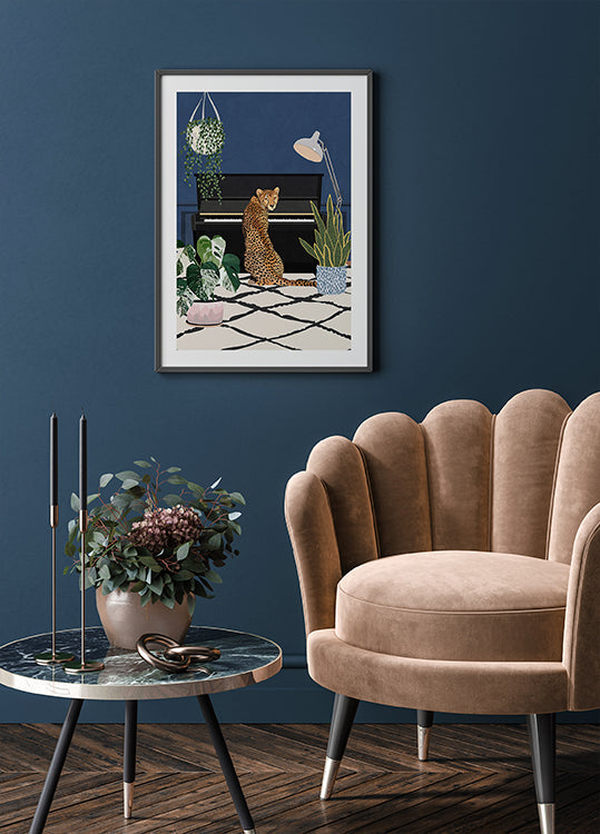 Gepard spillt Piano Poster