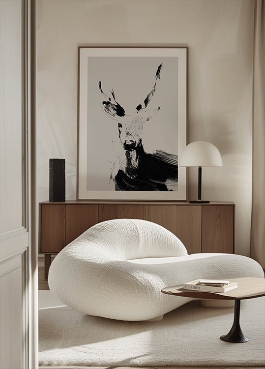 Plagát jeleňa II ťahu štetcom