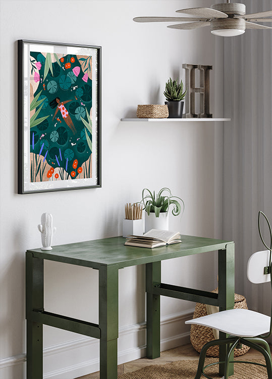 Poster de înot sălbatic