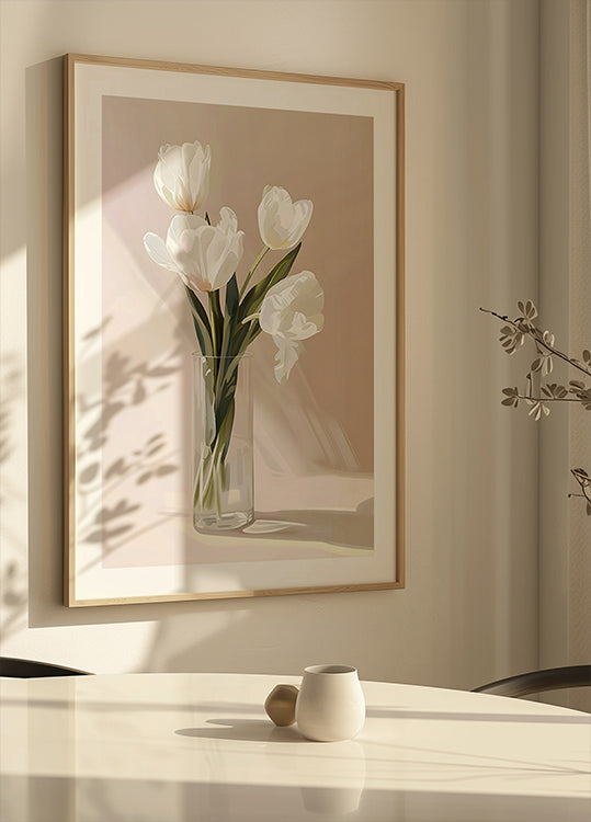 Elegant White Blooms Plakat