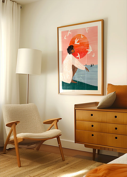 Sonnenënnergang op meng eegen Affiche