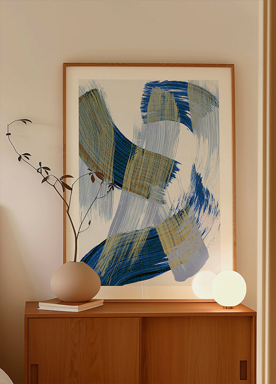 Abstract Brush Strokes 13 Poster