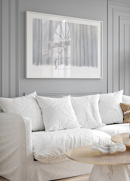 In front of the misty curtain Plakat