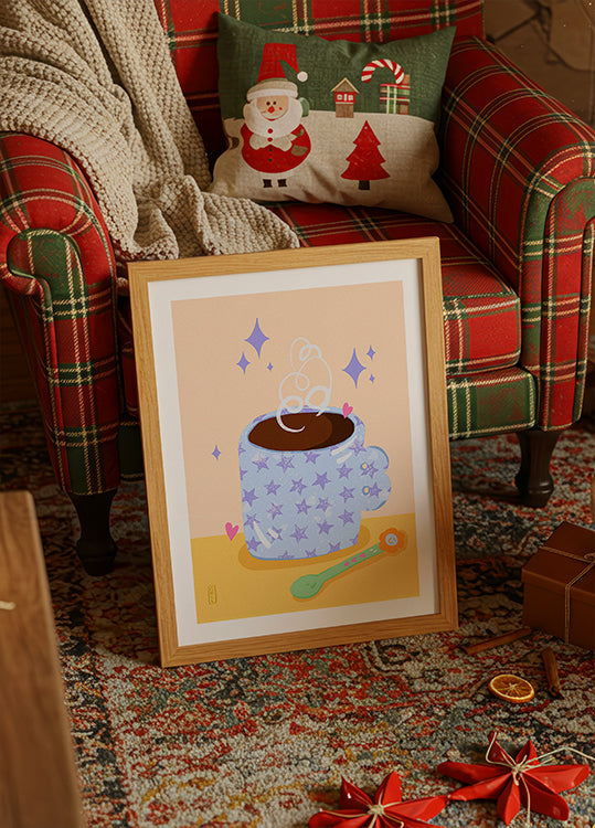 Kafijas laika retro ilustrācija (JAUNA)