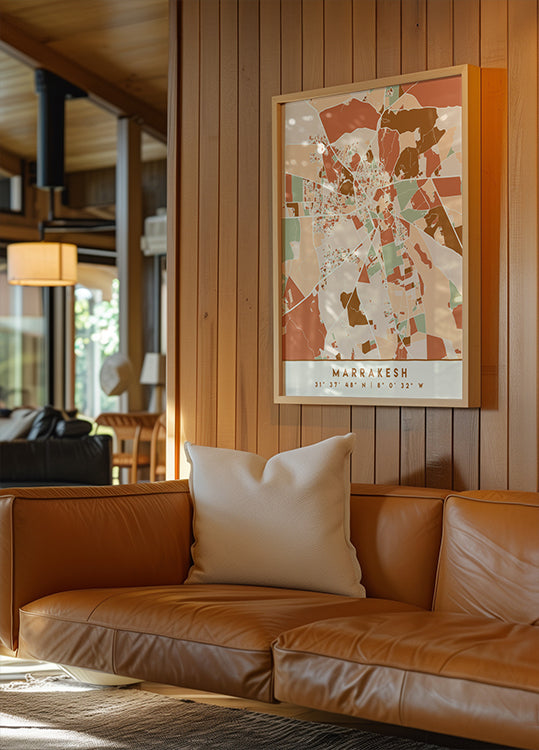 Black Maps Earth Tones 47 Poster