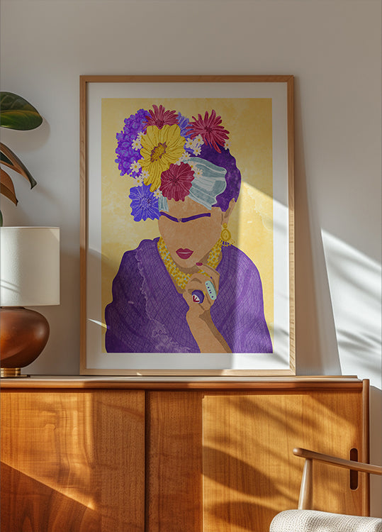 Frida and flowers