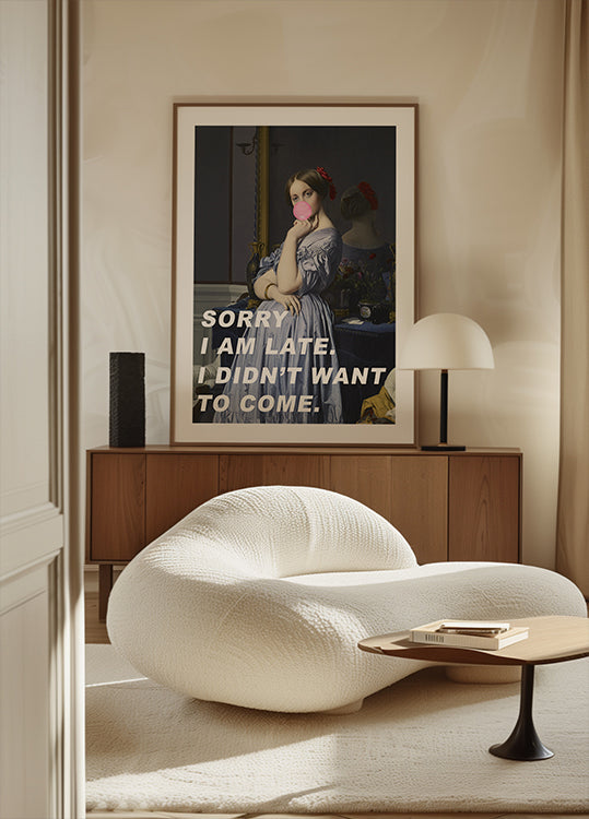 Entschëllegt ech sinn spéit. Ech wollt net kommen. Affiche