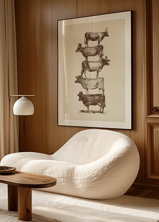 Plakatas apie karvės riešutus