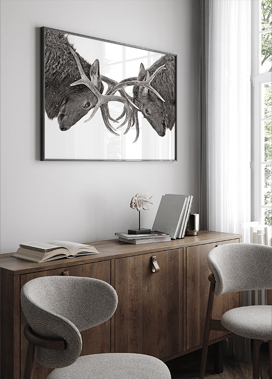 Eye to Eye - Elk Kampf Poster