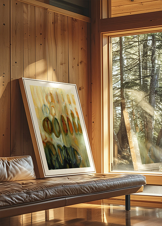 Abstrakts ar ovāliem un zeltu II (JAUNS)