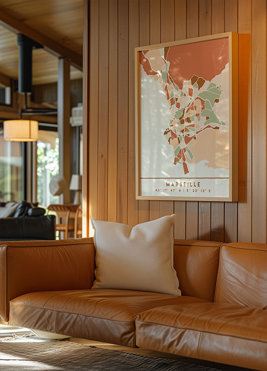 Black Maps Earth Tones 48 Plakat