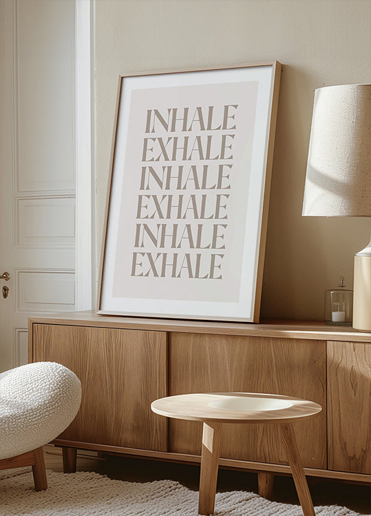 Įkvėpkite Iškvėpkite plakatą