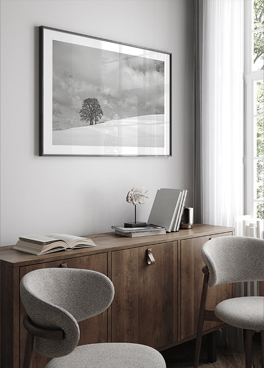 Mākoņaina ziemas diena Plakāts