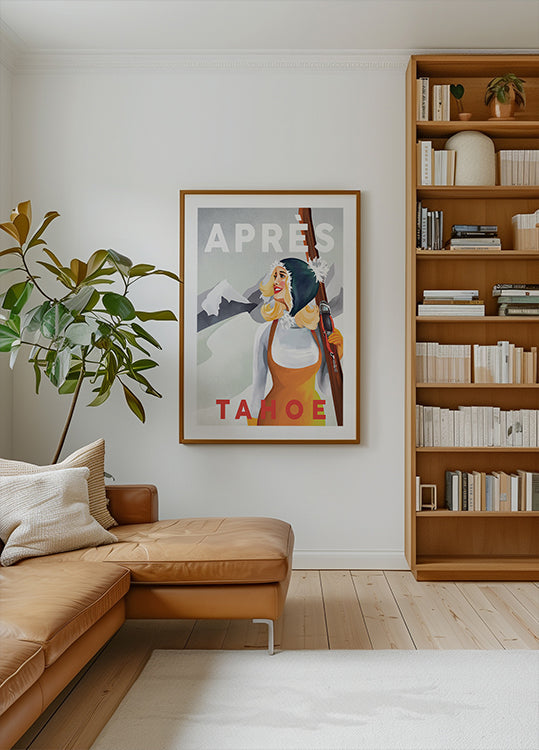 Apres Ski Lake Tahoe Vintage Pin Up Art (JAUNS)