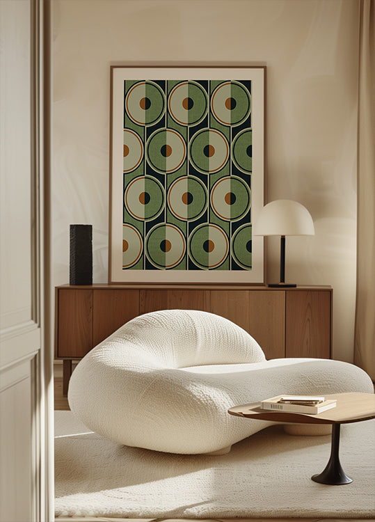 Retro Circles Green