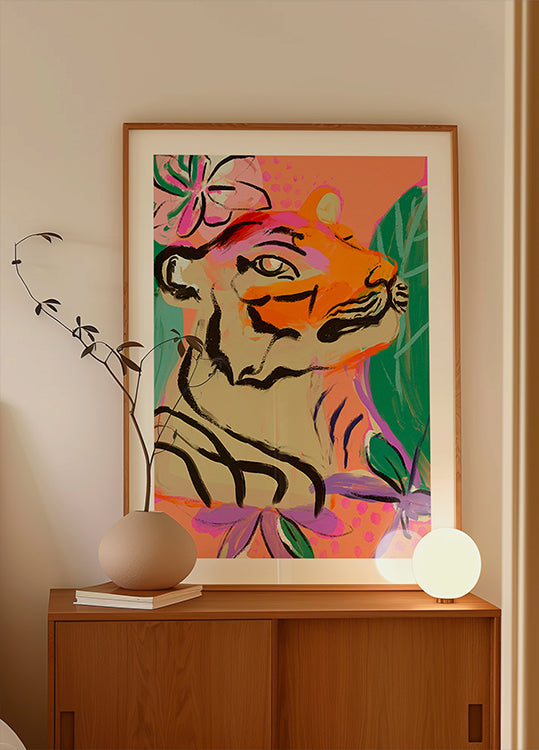 Vibrant Tiger Bloom plakatas