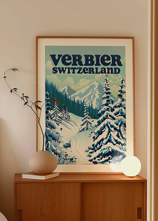 Poster de schi Verbier Elveția (NOU)