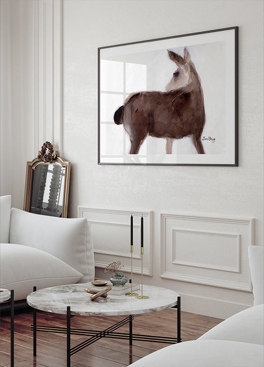 Poster Deer On Creekside Lane