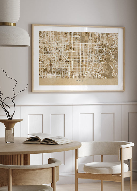 Kiotó szépia térképe (ÚJ)